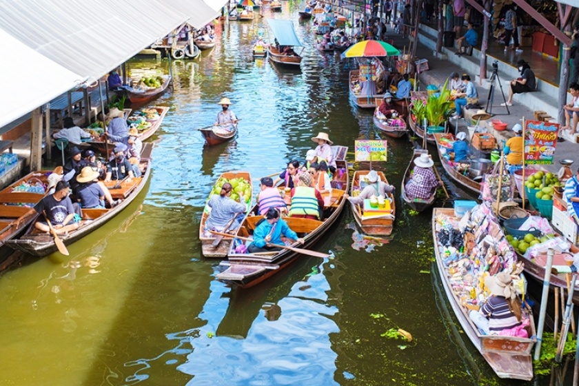 Floating market, Thailand
